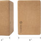 SNAKUGA Cork Yoga Block 2 Pack for Pilates, 4'' or 3'' Non-Slip & High Density Blocks for Meditation, Fitness and Stretching, Supportive and Flexibility Brick for Improve Poses Balance
