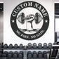 Custom Gym Metal Sign Personalized Workout Room Wall Art, Fitness Powerlifting Home Garage Center Motivational Decor, Gift for Women, Men, Dad, Papa, Grandpa, Mother, Sister, Girls, Modern Mount
