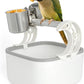 Bird Desktop Training Stand with Detachable Stainless Steel Double Bowls Feeder-Portable Bird Perches Stand with Detachable Base for Parakeets, Lovebirds&Medium-Sized Birds, Parakeet Cage Accessories