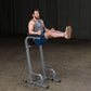Body-Solid (GVKR60) Vertical Knee Raise with Dip Station for Abdominal and Core Training, Home and Commercial Gym
