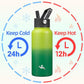 32 oz Insulated Water Bottle Stainless Steel Sport Bottles with 3 Lids,Bamboo Grove