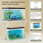 YITAHOME 10-40 Gallon Fish Tank Stand, Double-Layer Metal Aquarium Stand for Reptile Turtle Terrarium Breeder, White