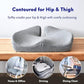 Cushion Lab Patented Pressure Relief Seat Cushion for Long Sitting Hours on Office & Home Chair - Extra-Dense Memory Foam for Soft Support. Car Pad for Hip, Tailbone, Coccyx, Sciatica - Black