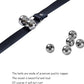 Leather Dog Doorbells for Door Knob/Potty Training/Go Outside, Length Adjustment Copper Dog Bell, Housetraining Hanging Bell, Black Leather Silver Bells - 2 Pack