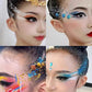 Go Ho Red Face Body Glitter,Singer Concerts Red Face Paint Glitter Makeup,Holographic Chunky Sequins Glitters for Eye Lip Hair Nails,Festival Rave Accessories,52g