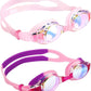 Aegend 2 Pack Kids Goggles, Swimming Goggles for Kids Age 4-16 Boys and Girls Youth, Anti-Fog Waterproof Anti-UV Pool Goggles