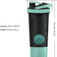 Artoid Mode 24-Ounce Protein Shaker Bottle, Dual Mixing Technology, BPA Free, Aqua Green/Black