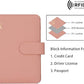 Melsbrinna Rfid Passport Holder for Travel women/Men, Cute Passport Wallet Rfid Blocking Card Slots, Rfid Passport Cover/CaseTravel Wallet, Passport Book Holder (2, Black pink)