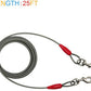 Petest 25ft Tie-Out Cable with Crimp Cover for Super Dogs Up to 250 Pounds