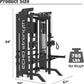 Commercial Functional Trainer Cable Machine with Dual Weight Stacks, Power Cage Squat Rack, Dual Cable Crossover Machine with Pulley System