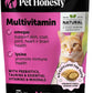Cat Multivitamin Crunchy & Creamy Chews - Cat Treats for Health + Immune, Joint Support, Skin & Coat, & Digestion - Vitamins with Omega 3s, Lysine & Probiotics (30 Day Supply)