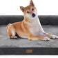 Orthopedic Dog Beds for Large Dogs, Waterproof Dogs Beds, Memory Foam Dog Couch Beds, Comfy Bolster Pet Beds with Removable Washable Cover, Nonskid Bottom (Large, Dark Grey)
