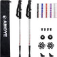 Aihoye Hiking Trekking Poles, 2 Pack Collapsible, Lightweight, Anti Shock, Walking Sticks, Adjustable Hiking Pole for Men and Women