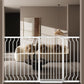 WAOWAO Extra Tall 40.55" Baby Gate 29.92-63.38" Wide Pressure Mounted Walk Through Swing Auto Close Safety White Metal Toddler Child Dog Pet for Indoor Stairs,Doorways,Kitche