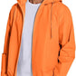 COOFANDY Men's Packable Rain Jacket Lightweight Waterproof Raincoat with Hood Travel Hiking Golf Windbreaker