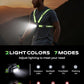 500LM High-Visibility Running Lights for Runners with 7 Modes, Adjustable 45° Beam, 360° Reflective Vest & IPX4 Waterproof Running Vest for Night Walking/Cycling/Jogging, 3.5-20Hrs Runtime