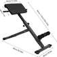 Roman Chair, Hyperextension Bench Roman Chair Adjustable Back Extension Machine Lower Back Exercise Equipment Multi-Functional Workout Bench for Home Gym Full Body Abs Glutes Core Muscles