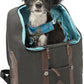 Kurgo Dog Carrier Backpack for Small Pets - Dogs & Cats | Cat | Hiking or Travel | Waterproof Bottom | K9 Ruck Sack (Heather Black)