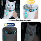 Personalized Breakaway Cat Collars Glow-in-The-Dark with ID Tag, Bell - Safety Quick - Release, Customizable for Female Male Kittens & Cats (Blue)