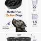 Slow Feeder Dog Bowl - 1.5 Cups Ceramic Puzzle Feeder for Small & Medium Breeds, Maze Design Pet Dish for Puppy & Fast Eaters, Black Non-Slip Bowl to Control Eating Speed
