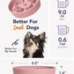 LE TAUCI Ceramic Slow Feeder Dog Bowls Small Breed, 0.6 Cups Dog Food Dish for Fast Eaters, Puzzle Bowl for Small Dogs and Cats,Pink Bloom