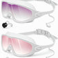 Rantizon Swim Goggles 2 Pack, Wide View Anti Fog&UV Swimming Goggles for Audlt, No Leaking Swim Glasses for Men Women Kids