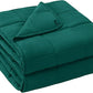 yescool Weighted Blanket for Adults (25 lbs, 60" x 80", Dark Green) Cooling Heavy Blanket for Sleeping Perfect for 240-260 lbs, Queen Size Breathable Blanket with Premium Glass Bead, Machine Washable