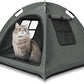 Grey Cat Tent House、Cat's Nest, Portable Indoor/Outdoor Pet Tent House for Cats, Puppies and Other Small Animals