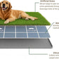 Dog Grass Pad with Tray, 34"x22" Silicone Base Washable Reusable Pee Pad & Grass Pad - Non-Slip, Easy-Clean Indoor Outdoor Dog Potty Toilet (34" x 22")