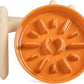 LE TAUCI Ceramic Slow Feeder Puzzle Bowl Elevated 3 Cup with Wooden Stand for Medium Large Dog, Fast Eater Slow Eating Food Bowl, Sun Orange
