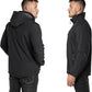 Outdoor Ventures Men's Lightweight Softshell Jacket Fleece Lined Hooded Water Resistant Winter Hiking Windbreaker Jackets