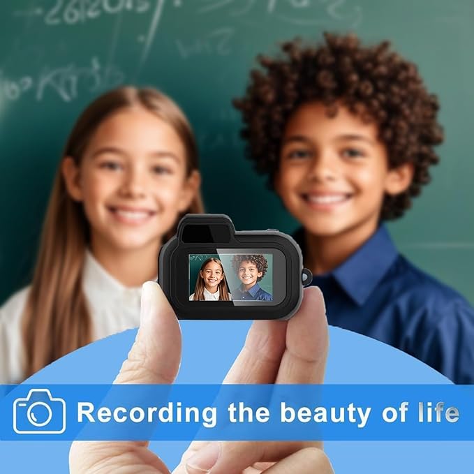 Keychain Camera, World's Smallest 1080P Hd Mini Camera llavero,Keychain Photo/Video Camera, Retro Portable Mini，100 Mins Battery Life, for Students, Kids (128)