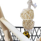 Hamiledyi Small Bird Playground Natural Wood for Top of Cage Bird Play Stand Bird Stands for Parrots Bird Perch Stand Bird Play Gym Bird Toys for Small Bird Parrot Cockatiel Love Birds Budgie
