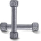 WF Athletic Supply Cast Iron Solid Hexagon Gray/Black Dumbbells, Strength Training Free Weights Set of 2 for Women and Men, Hand Weights Sold by Pairs, Multi-Select Size Options Available