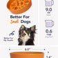 LE TAUCI Ceramic Slow Feeder Dog Bowls Small Breed, 0.6 Cups Dog Food Dish for Fast Eaters, Puzzle Bowl for Small Dogs and Cats,Sun Orange