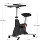 FLEXISPOT Exercise Bike with 2D Desktop, Space Saving Under Desk Bike with Removable Desk, Stationary Bikes Indoor Bikes with 300LBS Heavy Duty 8-Level Resistance Flywheel Optional LCD, V9PRO/V9MAX