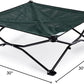 Coolaroo On-The-Go Elevated Dog Bed - Foldable Pop-Up Travel Dog Bed with Breathable, Moisture-Resistant Fabric, Carry Bag Included, Lightweight & Portable, Brunswick Green, Medium
