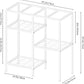 20 Gallon Fish Tank Stand White Metal Aquarium Stand Turtle Tank Stand Reptile Tank Stands 3 Tier Fish Tank with Stand