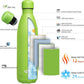 Insulated Water Bottles,25 oz Double Wall Stainless Steel Vacumm Metal Flask for Sports Travel,Green