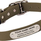 Biothane Custom Dog Collar – Waterproof, Stink-Proof Personalized Collar with Name & Phone Number – Durable, Many Sizes and Colors – Assembled in USA (Olive Green)
