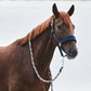 HORZE Kiel Adjustable Horse Halter with Fleece Padding - Dark Navy - Horse