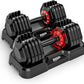 25/55lbs Adjustable Dumbbells Set, Dumbbells with Anti-Slip Metal Handle for Exercise & Fitness Fast Adjust Weight for Full Body Workout Fitness