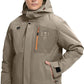 Men's Winter Jacket Waterproof Ski Snow Coat Windproof Snowboard Hooded Raincoats with Warm Graphene lining