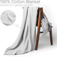 100% Cotton Herringbone Weave Blankets, 108"X90" King,Throw Blanket for Bed,All Season Cotton Blanket, Cozy Blanket,Throws Bed Blanket, Throw Blanket for Couch,Modern Home Decor -Light Grey