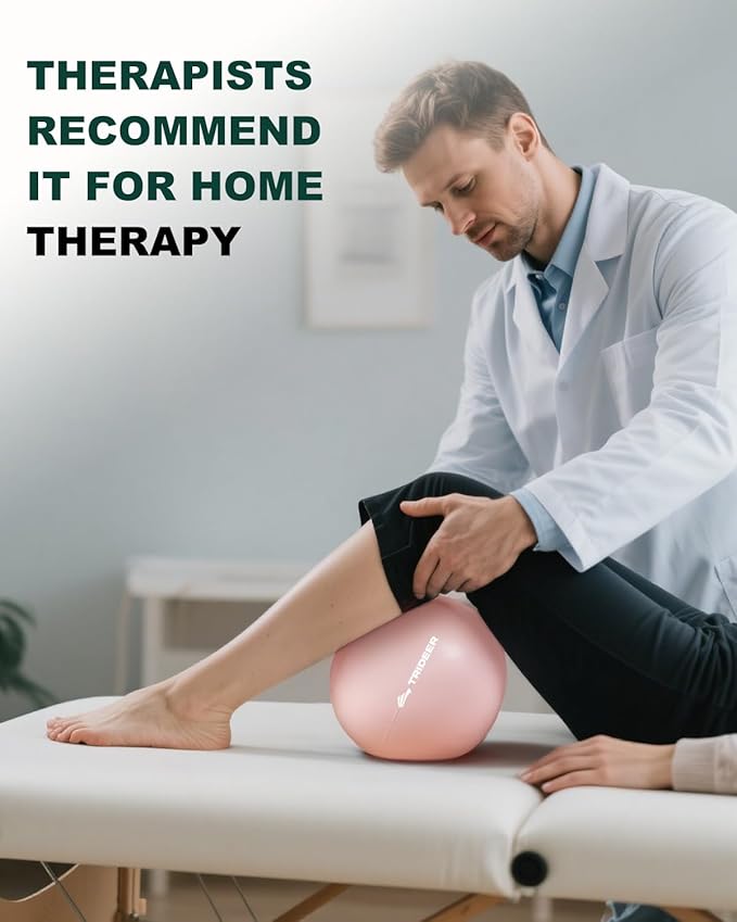Trideer Pilates Ball 9 Inch, Small Exercise Ball with Exercise Guide for Yoga, Core Training, Physical Therapy, Balance, Stability, Stretching