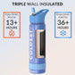 Coldest Insulated Water Bottle with Straw Lid - Stainless Steel Metal Insulated Bottle for Men & Women (Galactic Blue Glitter, 24 oz)