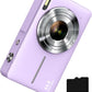 Digital Camera FHD 1080P, Camkory Kids Camera 44MP Point and Shoot Digital Cameras with 32GB Card, 16X Zoom, Two Batteries, Lanyard, Compact Small Camera Gift for Kids Boys Girls Students, Purple