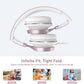 AILIHEN Kids Headphones, Headphones for School Girls Wired On-Ear Headsets with Microphone for Chromebook Laptop Computer, Foldable Adjustable Teen, Tangle-Free, 3.5mm Jack (Rose Gold)