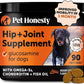 Hip & Joint Health - Glucosamine for Dogs Soft Chews, Joint Supplement for Dogs with Glucosamine Chondroitin, Fish Oil, MSM, Turmeric, Advanced Pet Mobility Support (Bacon 90 Ct)