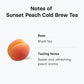 OSULLOC Sunset Peach Cold Brew Tea, Sweet peach flavored iced tea, Hydration Tea Packets (20ea, 1.76oz)